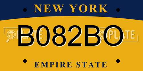 B082BO New York License Plate