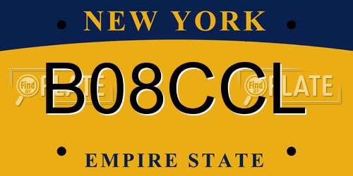 B08CCL New York License Plate