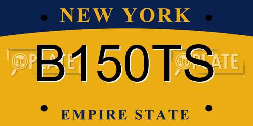 B150TS New York License Plate