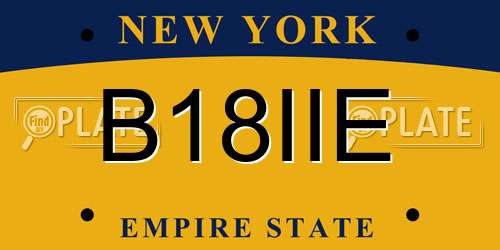 B18IIE New York License Plate