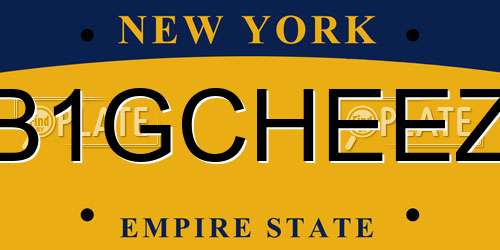 B1GCHEEZ New York License Plate