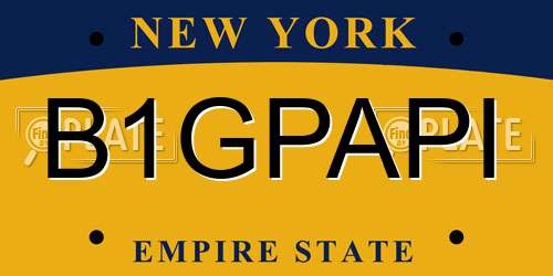 B1GPAPI New York License Plate