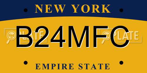 B24MFC New York License Plate