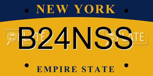 B24NSS New York License Plate
