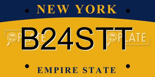 B24STT New York License Plate