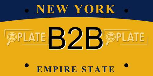 B2B New York License Plate