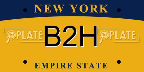 B2H New York License Plate