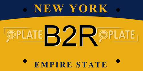 B2R New York License Plate