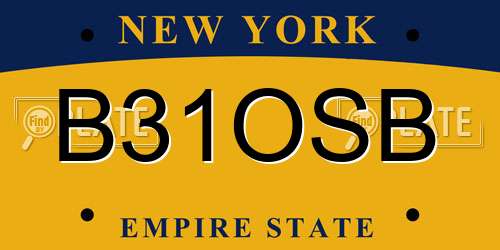 B31OSB New York License Plate