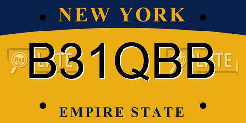 B31QBB New York License Plate