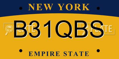 B31QBS New York License Plate