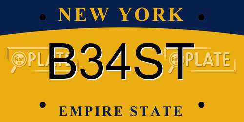 B34ST New York License Plate