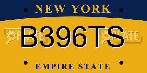 B396TS New York License Plate