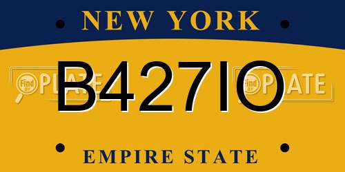 B427IO New York License Plate