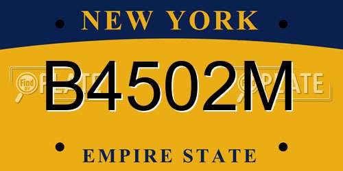 B4502M New York License Plate