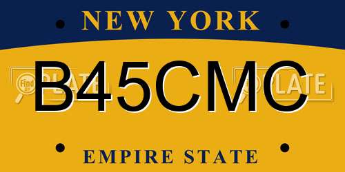 B45CMC New York License Plate