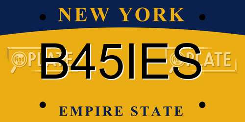 B45IES New York License Plate