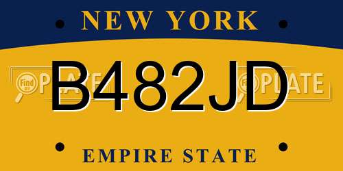 B482JD New York License Plate