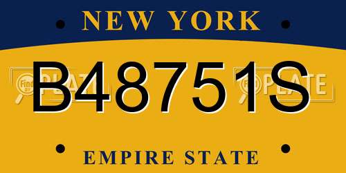 B48751S New York License Plate