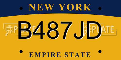 B487JD New York License Plate