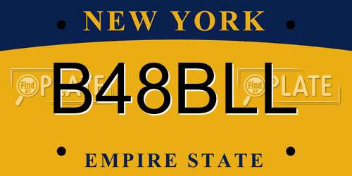 B48BLL New York License Plate