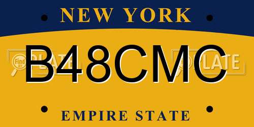 B48CMC New York License Plate