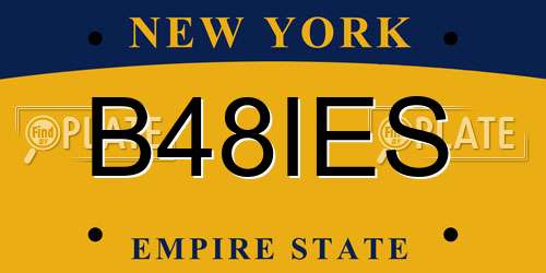 B48IES New York License Plate