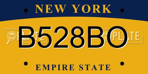 B528BO New York License Plate