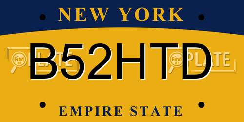 B52HTD New York License Plate