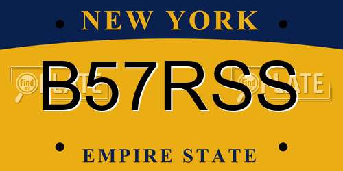 B57RSS New York License Plate