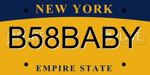 B58BABY New York License Plate