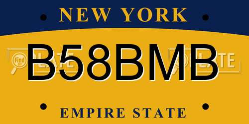 B58BMB New York License Plate