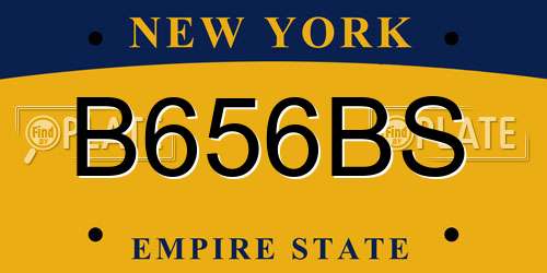 B656BS New York License Plate