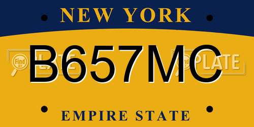 B657MC New York License Plate