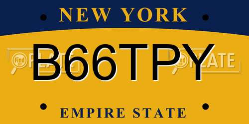 B66TPY New York License Plate