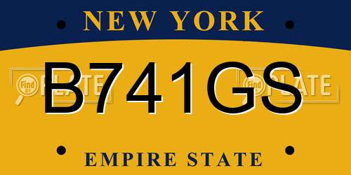 B741GS New York License Plate