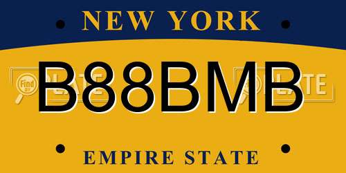 B88BMB New York License Plate