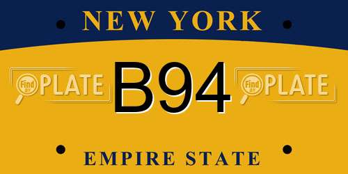 B94 New York License Plate