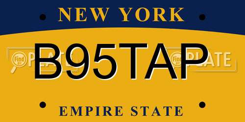 B95TAP New York License Plate