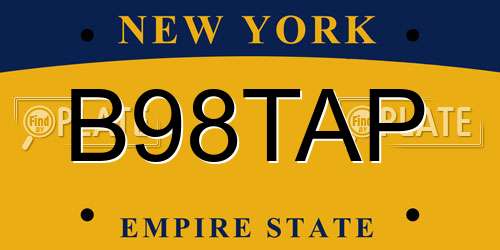B98TAP New York License Plate
