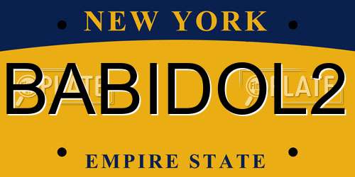 BABIDOL2 New York License Plate