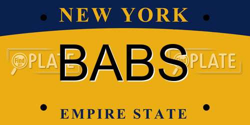 BABS New York License Plate