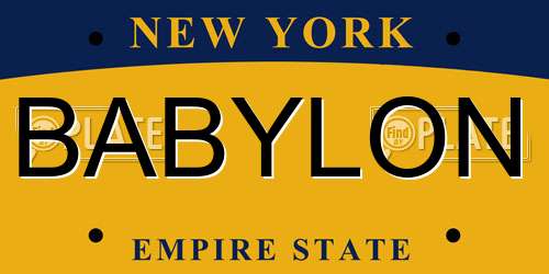 BABYLON New York License Plate