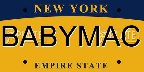 BABYMAC New York License Plate
