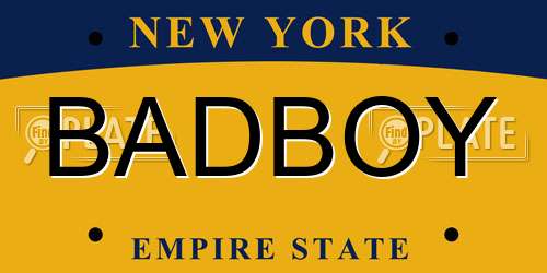 BADBOY New York License Plate