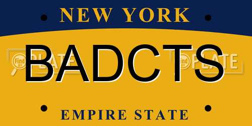BADCTS New York License Plate