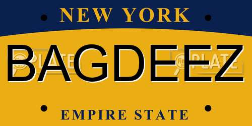 BAGDEEZ New York License Plate