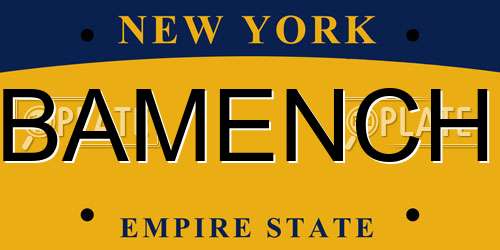 BAMENCH New York License Plate