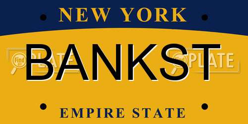 BANKST New York License Plate