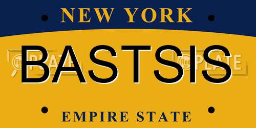 BASTSIS New York License Plate